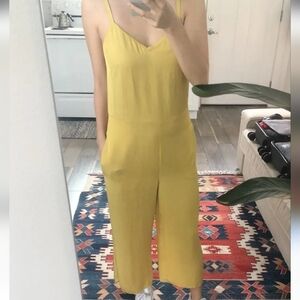Vince. Wide Leg Crop Leg Yellow Women's Jumpsuit 10